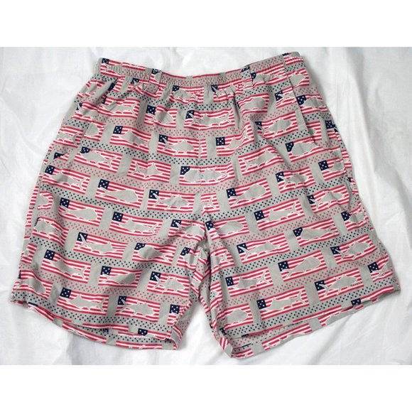 Columbia Other - Columbia PFG Mens Flags Fish Belted Lined Nylon Sw